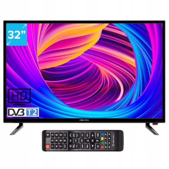 Telewizor 32" LED Cabletech HD READY DVB-T2 H.265 HEVC + KABEL HDMI