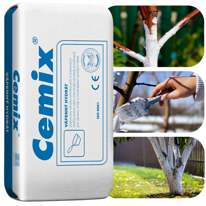 Wapno Hydratyzowane Gaszone do Bielenia Drzewek Owocowych Piwnic 20KG