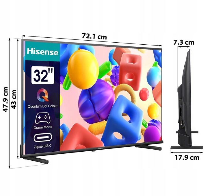 Telewizor 32 Hisense 32A5KQ OLED FHD DVB-T2 HEVC SmartTV