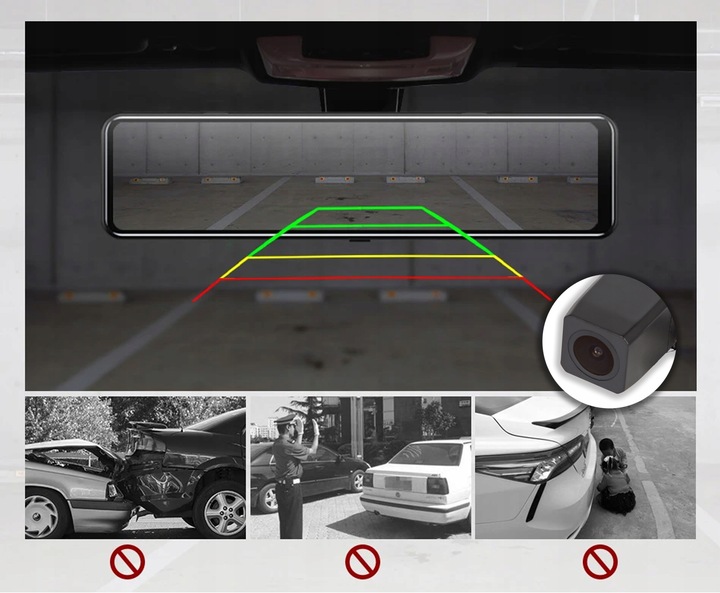 REJESTRATOR LUSTERKO CARPLAY ANDROID AUTO KAMERA COFANIA 2K QHD DVR 10,88"