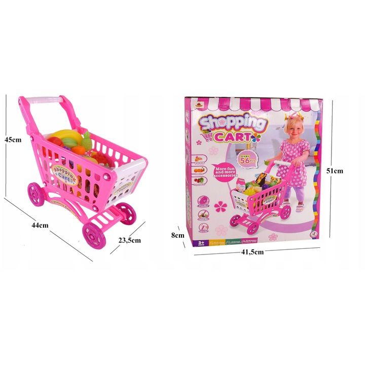 Duży wózek koszyk na zakupy akcesoria 28 el. 09R