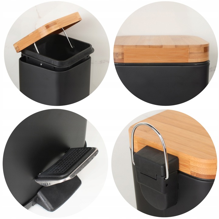 Zestaw łazienkowy KOSZ NA ŚMIECI stojak NA PAPIER TOALETOWY szczotka DO WC