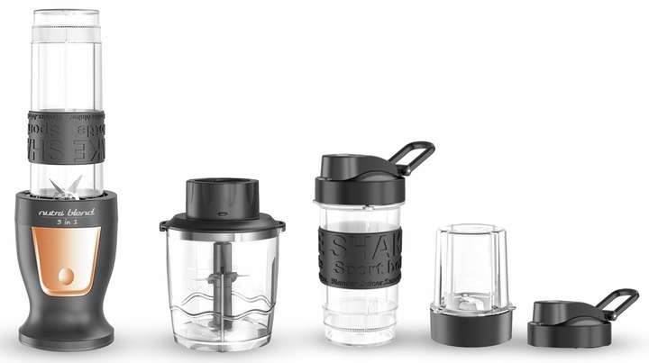 BLENDER KIELICHOWY DO KOKTAJLI SMOOTHIE BUTELKI SIEKANIE MIELENIE BLEND&GO