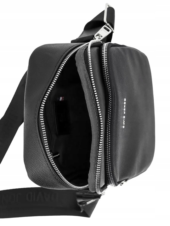 Torebka listonoszka David Jones męska saszetka na ramię czarna