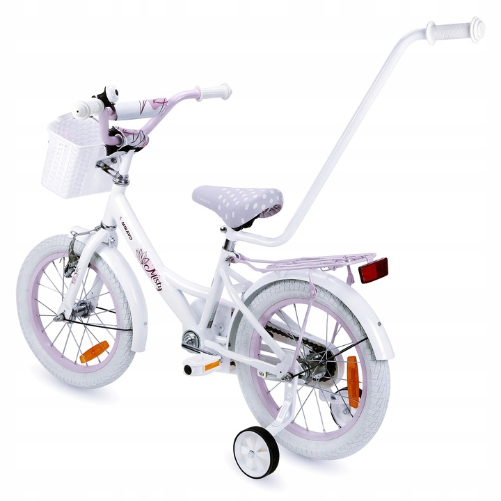 ROWEREK DZIECIĘCY 16 CALI ROWER DLA DZIEWCZYNKI KOSZYK I PROWADNIK + GRATIS