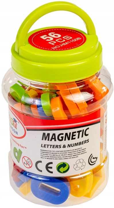 LITERKI I CYFERKI SYMBOLE MAGNETYCZNE NA MAGNES DO TABLICY