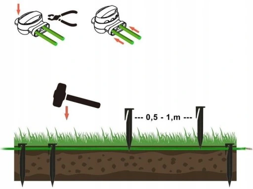 Przewód kabel ograniczający do kosiarki robota 200 metrów wzmocniony 2.7 mm