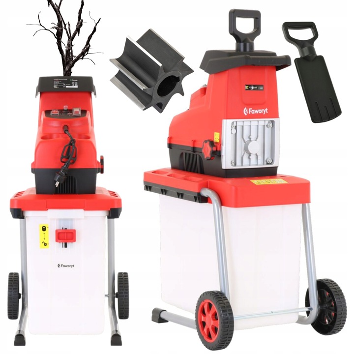 RĘBAK ROZDRABNIACZ DO GAŁĘZI FREZOWY 44mm 2800W +KOSZ FAWORYT GTR2800