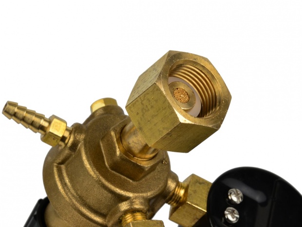 Reduktor CO2/ARGON z dwoma zegarami króciec