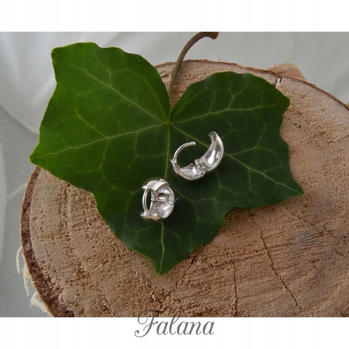 MASYWNE KOLCZYKI KOŁA OWALNE GRUBE GŁADKIE SREBRO POŁYSK 1,2 cm k3770