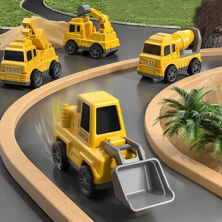SAMOCHODY BUDOWLANE DLA DZIECI ZESTAW AUT TIR KOPARKA BETONIARKA ZABAWKA