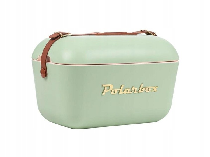 Przenośna Lodówka Retro 20 Litrów Gold Polarbox Oliwka Premium
