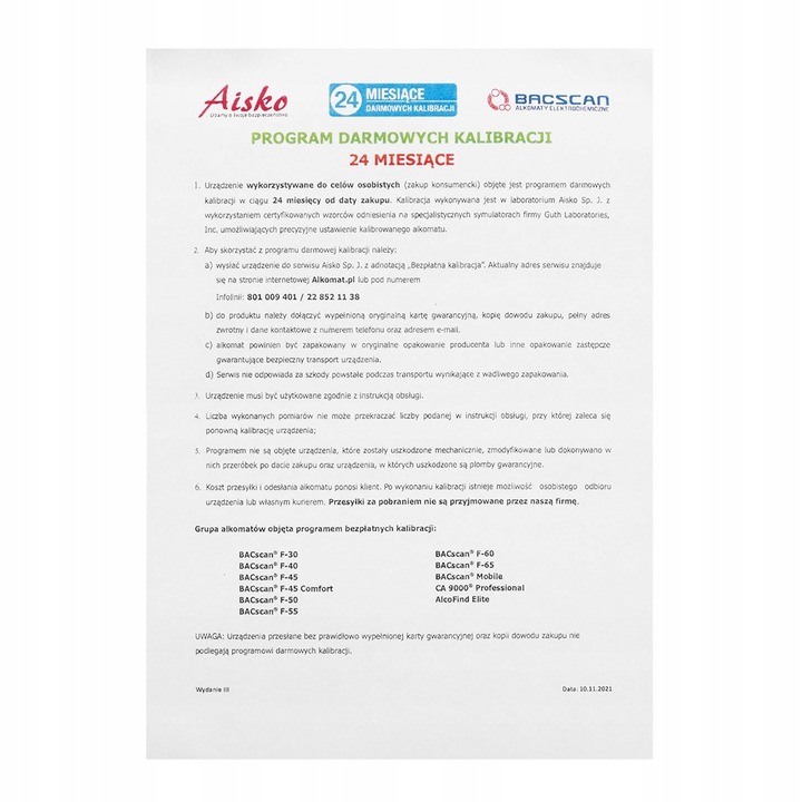 Alkomat BACscan F-45