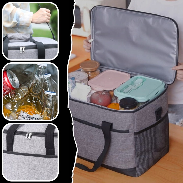 TORBA TERMICZNA TERMOIZOLACYJNA NA PLAŻĘ PODRÓŻNA LODÓWKA TURYSTYCZNA 20L