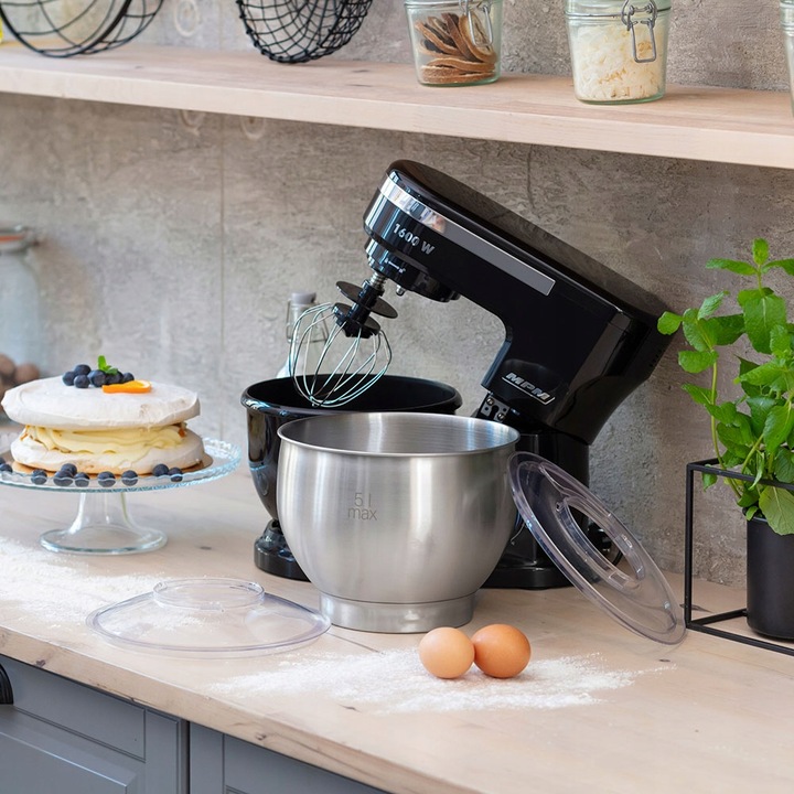 Robot kuchenny planetarny wielofunkcyjny 2 misy zestaw czarny MPM MRK-21