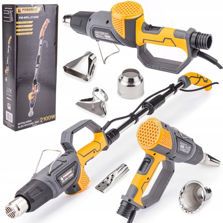 WYPALARKA ELEKTRYCZNA OPALARKA 3W1 ZESTAW 5 DYSZ 3 BIEGOWA REGULACJA