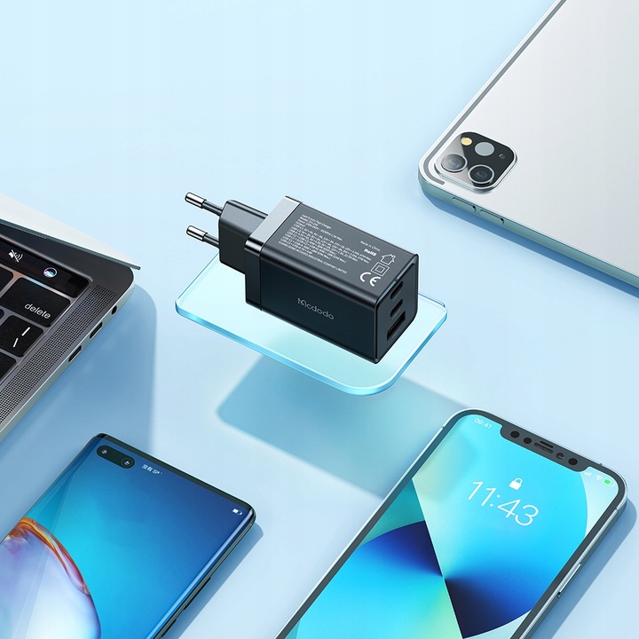 MCDODO GaN 5 PRO SZYBKA ŁADOWARKA USB-C USB-A 65W