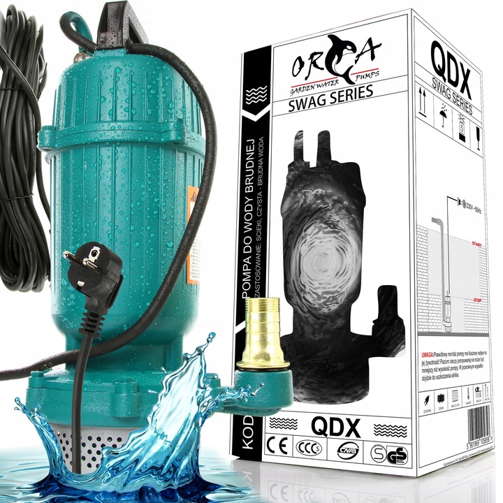 POMPA DO WODY BRUDNEJ CZYSTEJ ZANURZENIOWA SITKO SITO SZAMBA 2100W 1"