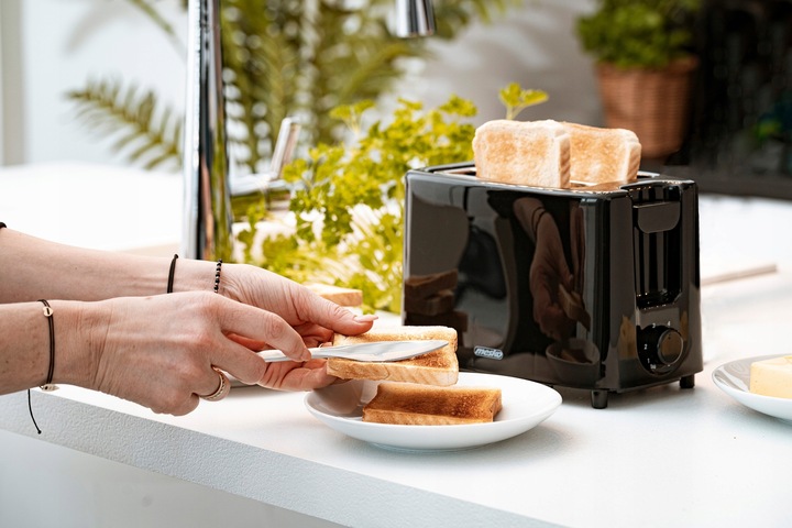 TOSTER PODWÓJNY CZARNY OPIEKACZ SANDWICH 900W