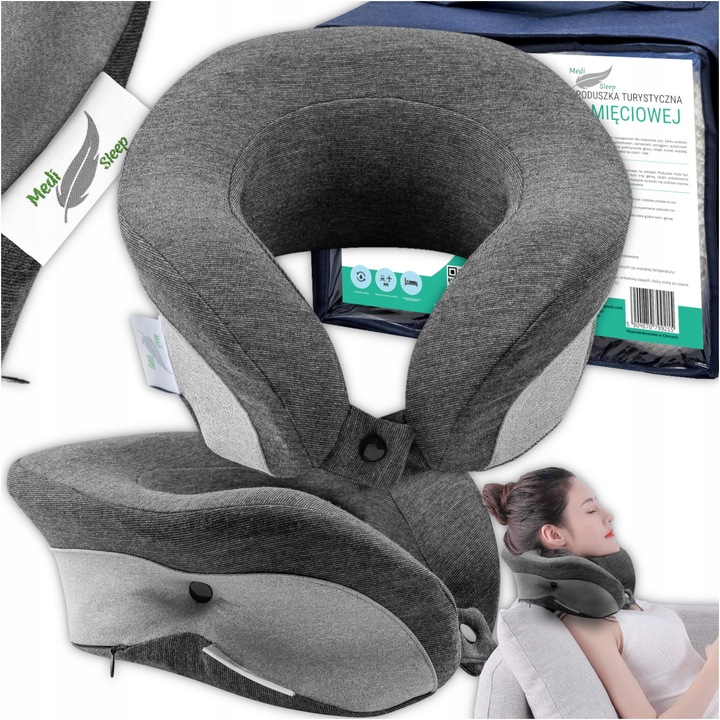 PODUSZKA PODRÓŻNA TURYSTYCZNA ZAGŁÓWEK NA SZYJĘ DO SAMOCHODU MEMORY