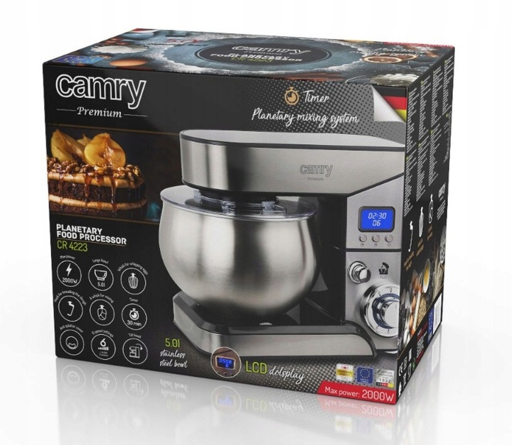 ROBOT KUCHENNY PLANETARNY MIKSER 5L DUŻA MOC 2000W