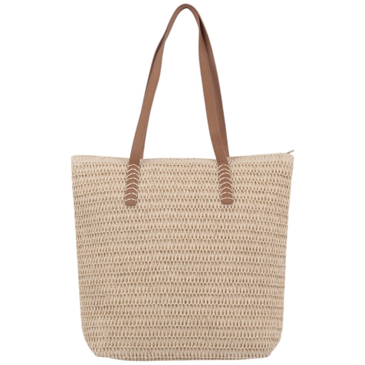 Torebka damska shopper na ramię słomiana lato shopperki pojemne torebki