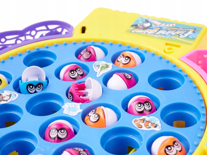 Gra Łowienie Rybek Zręcznościowa Rybki Do Łowienia 24 szt + 5 Wędki Muzyka