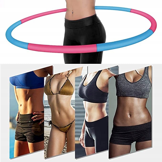 Hula hop Ysislybin 95 cm niebiesko-szary