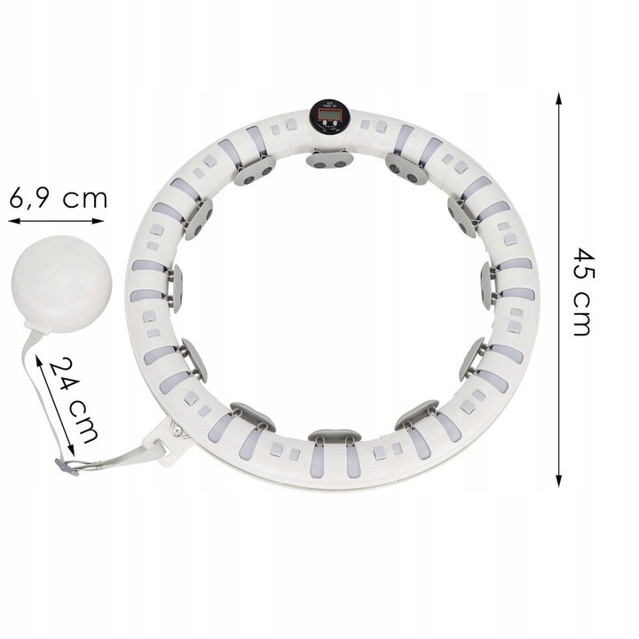 HULA HOP ODCHUDZAJACE SMART LICZNIK WYPUSTKI MODUŁOWY MASAŻER + OBCIĄŻNIK