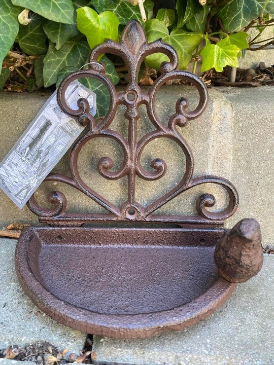 Poidełko Karmnik dla ptaków 17,5x18x10cm żeliwne