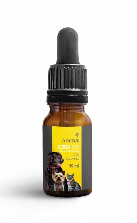 CBD 5% OLEJEK KONOPNY DLA PSÓW PSA KOTÓW KOTA 30ml BROAD SPECTRUM