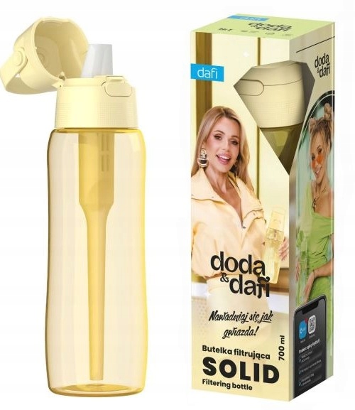 DAFI SOLID Butelka filtrująca wodę z wkładem filtr DODA Yellow Butter 0,7 L