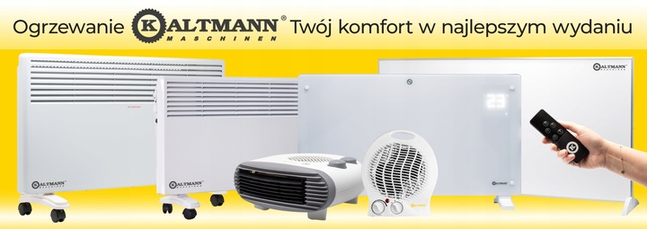 Termowentylator Wentylator Grzejnik 1000W 2000W TERMOSTAT 3 tryby pracy