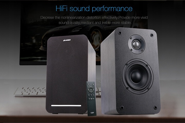 FENDA R40BT CZARNE BLUETOOTH, 60W głośniki 2.0 do telewizora komputera