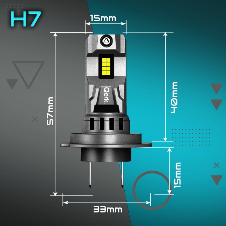 ŻARÓWKI LED H7 QERK 1 DO 1 WIĘCEJ ŚWIATŁA CAN RETROFIT IDEALNIE DOPASOWANE
