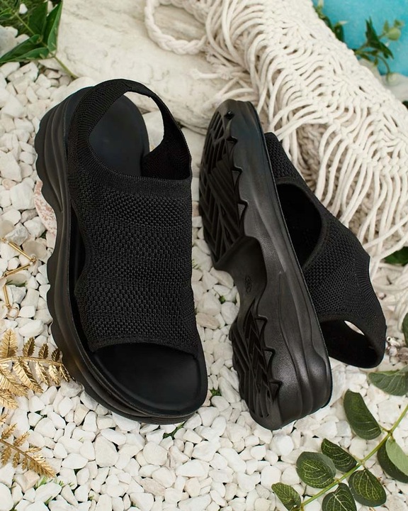 CZARNE SANDAŁKI DAMSKIE VISS 38