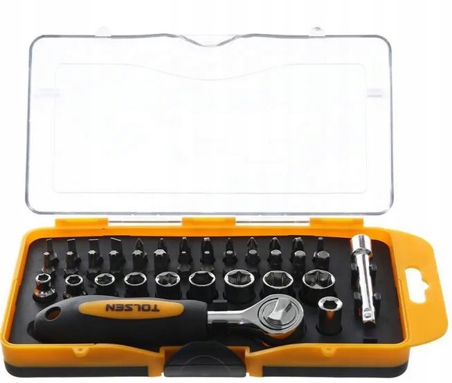 ZESTAW BITÓW I NASADEK Z AKCESORIAMI 38 SZTUK