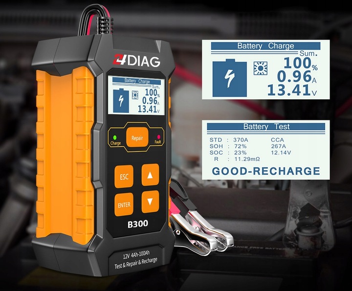 TESTER DO AKUMULATORÓW PROSTOWNIK B300 3w1 12V 5A