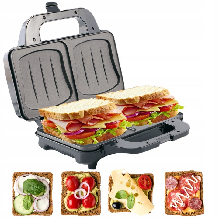 Opiekacz Do Kanapek Tostów XXL Duży Solidny Toster Sandwich 1300W XXL Mocny