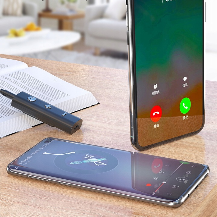 Adapter Audio Bluetooth AUX Odbiornik minijack bezprzewodowe słuchawki BT