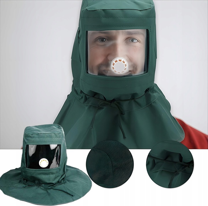 MASKA DO PIASKOWANIA OCHRONNA KASK PIASKOWANIE