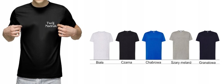 KOSZULKA Z WŁASNYM NADRUKIEM NAPIS LOGO TEKST 4XL