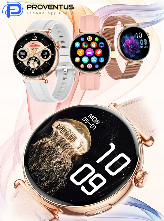 ZEGAREK SMARTWATCH DAMSKI FUNKCJA ROZMOWY EKG CIŚNIENIE MENU PL KARDIOWATCH