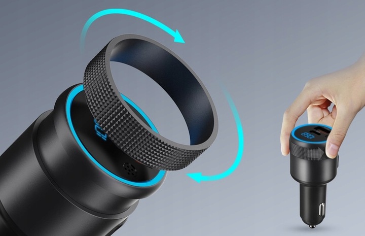 Bluetooth BT FM Transmiter Urbii QC PD Extra Bass Metal 42W