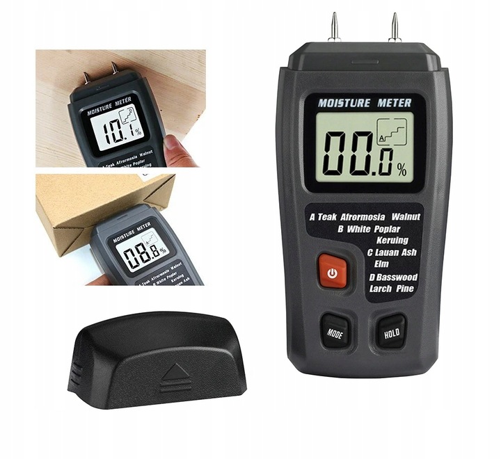 Wilgotnościomierz do drewna Miernik wilgotności drewna WYŚWIETLACZ LCD