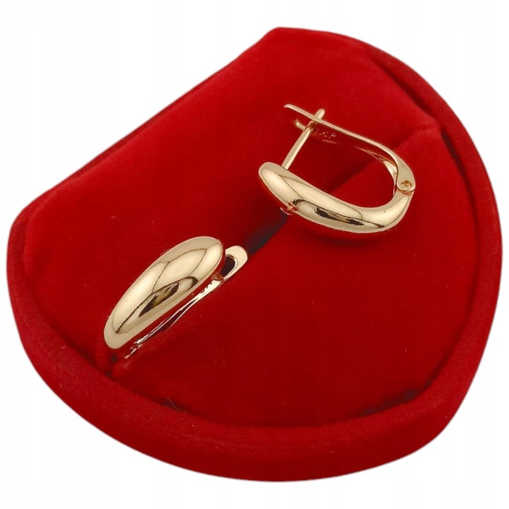 ZŁOTE KOLCZYKI TRADYCYJNE SUBTELNE ANGIELSKIE ELEGANCKIE DLA KOBIETY