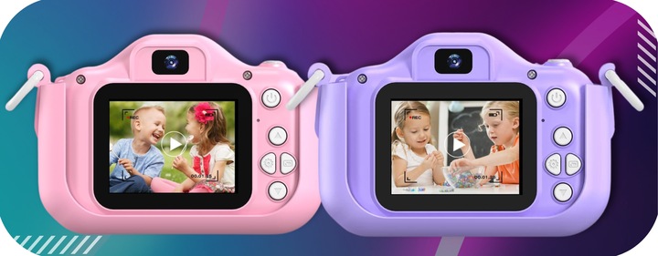 APARAT CYFROWY DLA DZIECI JEDNOROŻEC SELFIE KAMERA+KARTA 32GB MENU PL