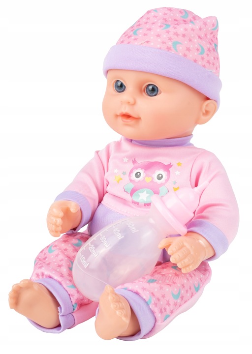 LALKA BOBAS W PIŻAMCE 31CM INTERAKTYWNA PIJE SIUSIA GAWORZY DLA DZIEWCZYNKI