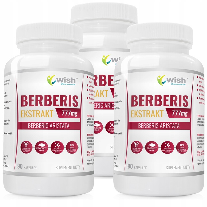 BERBERIS 777mg Niski Cukier Apetyt Odchudzanie Berberys Berberyna 270 kap