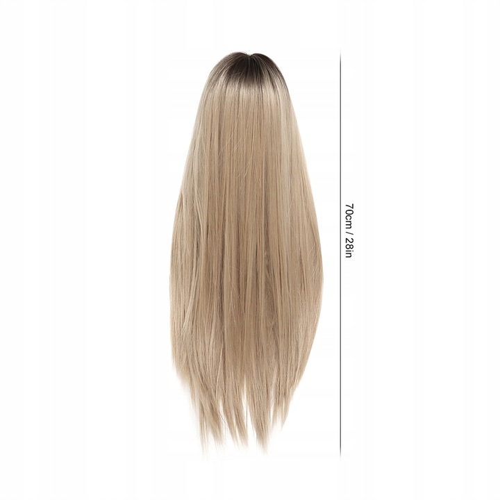 PERUKA DŁUGA PROSTA GĘSTA GRUBA NATURAL 70CM